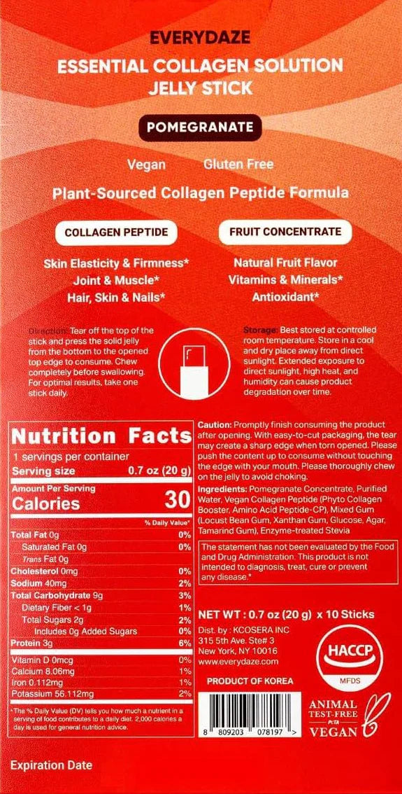 Essential Collagen Solution Jelly Stick - Pomegranate (10 CT)
