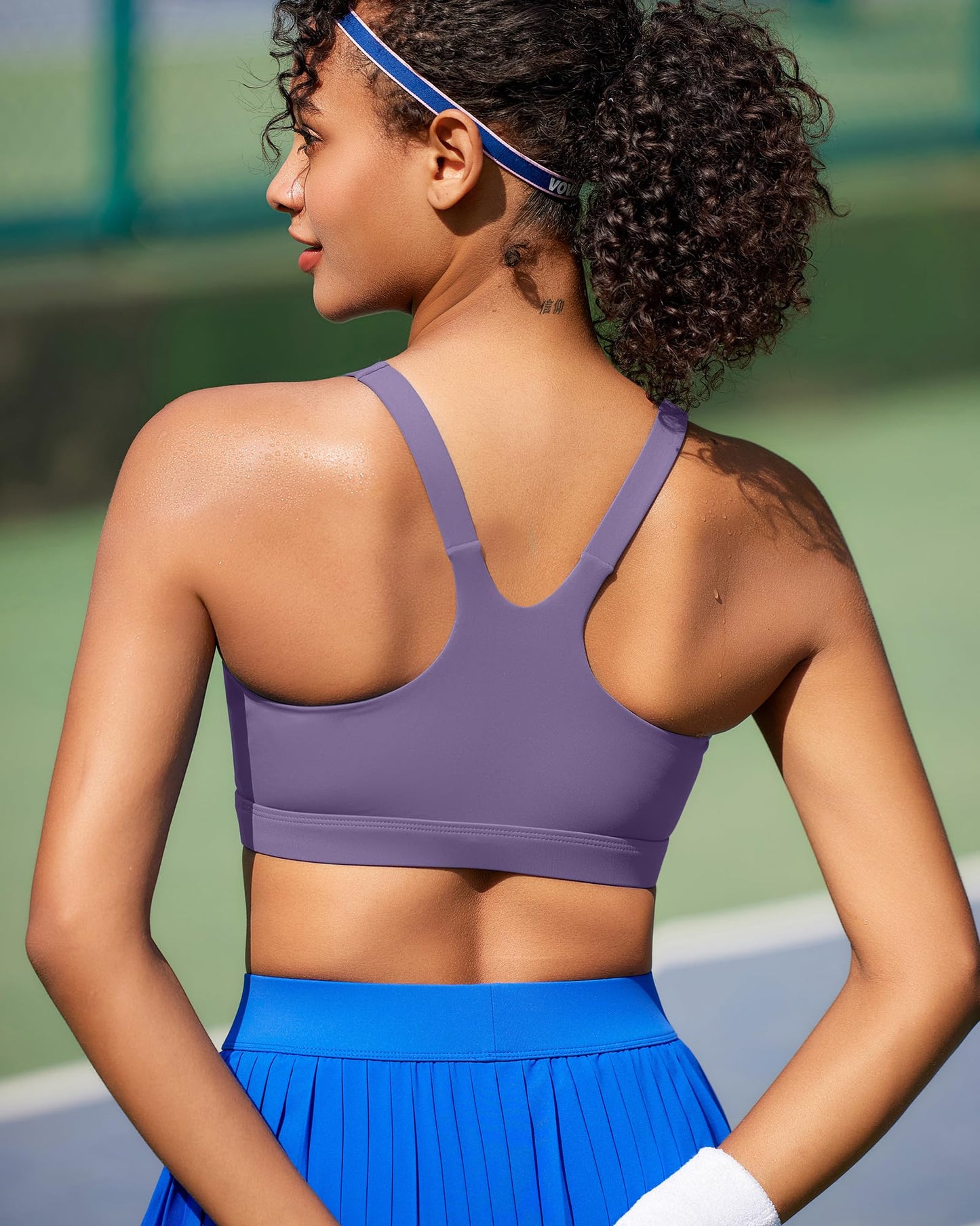 RUNNING GIRL® High-Impact Crisscross Back Sports Bra with Removable Pads