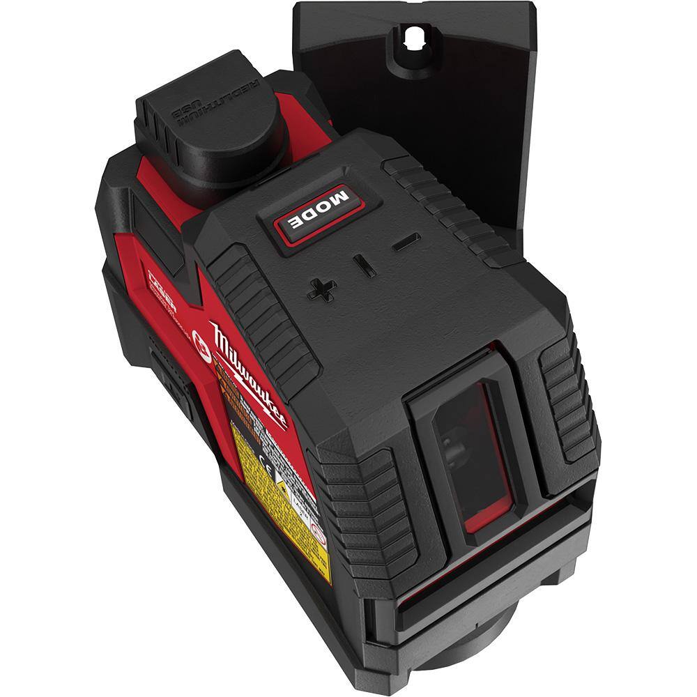 100 ft. REDLITHIUM Lithium-Ion USB Green Rechargeable Cross Line Laser Level with Charger