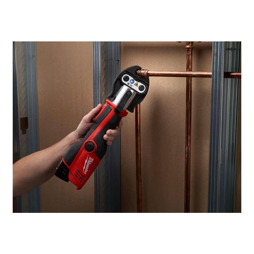 M12 12-Volt Lithium-Ion Force Logic Cordless Press Tool Kit with M12 Copper Tubing Cutter (3 Jaws Included)