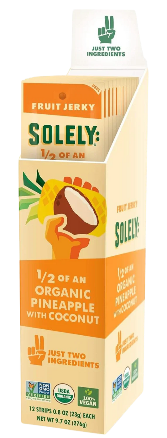 Organic Pineapple with Coconut Fruit Jerky (12 Pack)