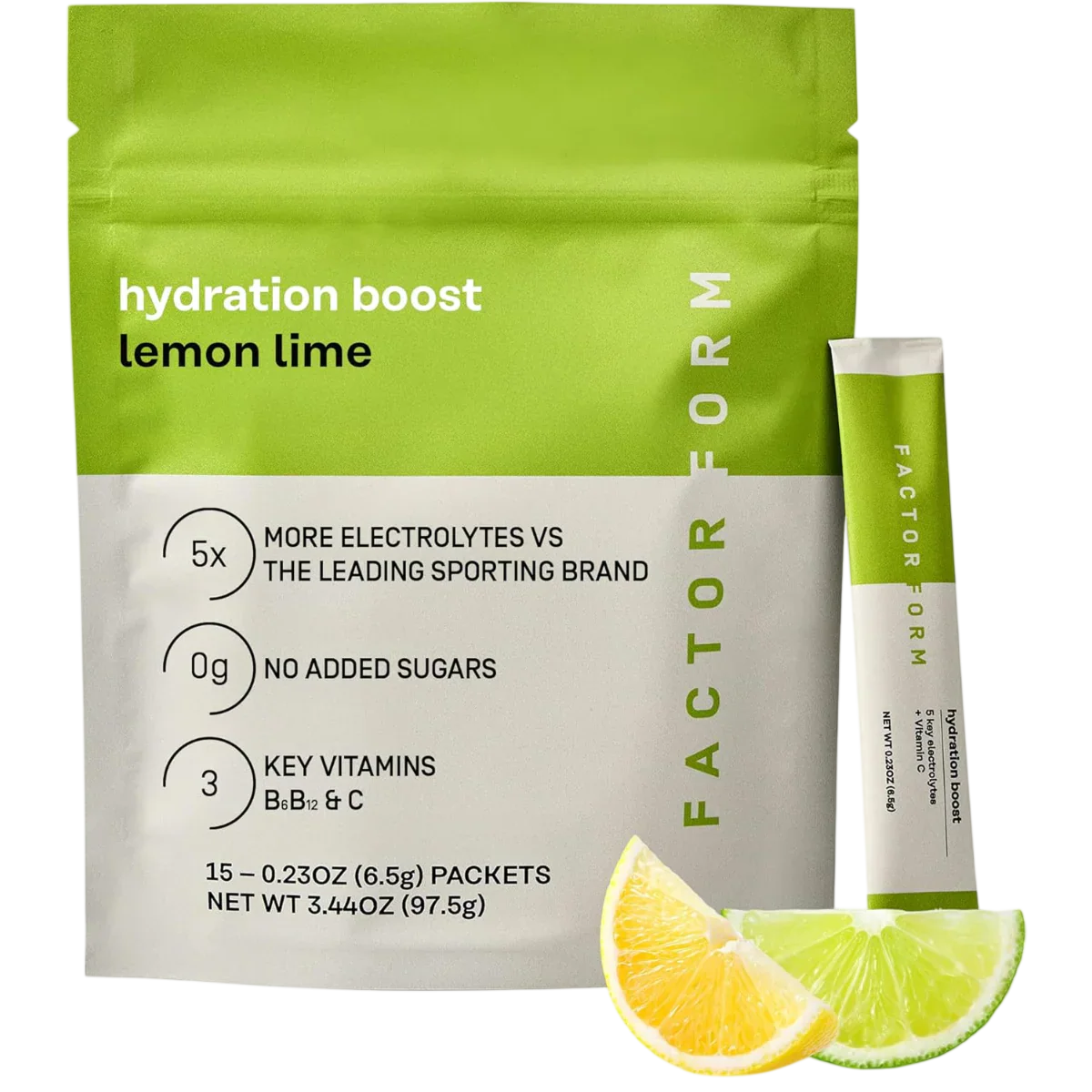 Hydration Boost Electrolyte Powder - Lemon Lime (15 Packets)