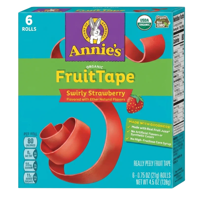 Organic Fruit Tape Swirly Strawberry (6 CT)