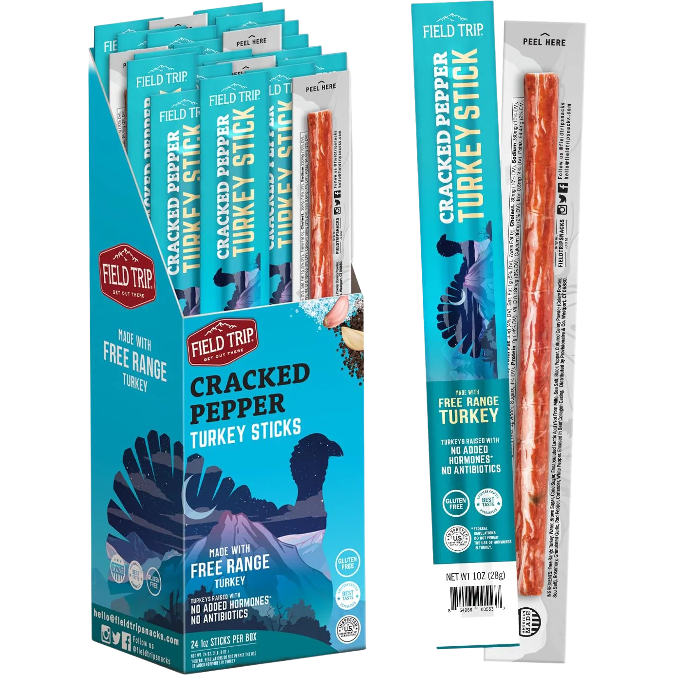 Cracked Pepper Turkey Stick (24 Pack)