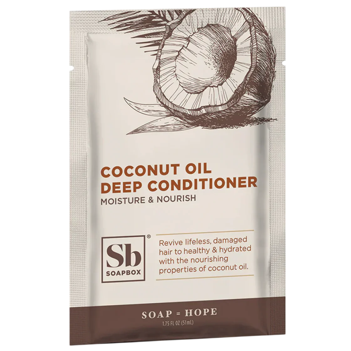 Soapbox Deep Conditioner Packet Coconut Oil Rejuvenating (12 CT)