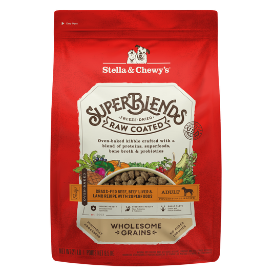 SuperBlends Raw Coated Beef, Beef Liver & Lamb Recipe + Superfoods for Dogs