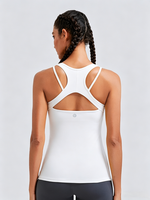 RUNNING GIRL® Sculpt Racerback Tank Top with Built-in Bra