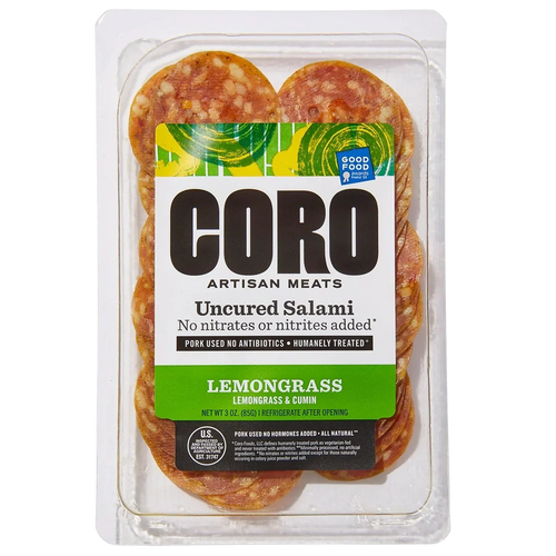 Uncured Sliced Lemongrass Salami