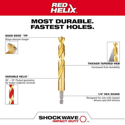 Shockwave Impact Duty Alloy Steel Screw Driver Bit Set with Titanium Drill Bit Set with Packout Case (97-Piece)