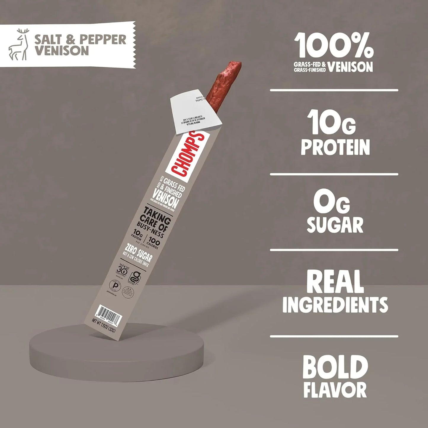 Venison Pepper & Sea Salt Stick (24 CT)