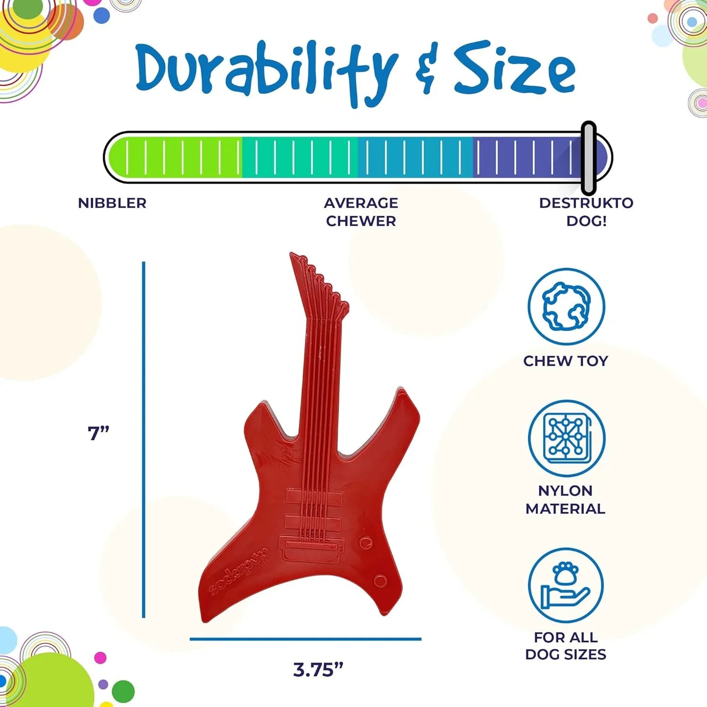 Electric Guitar ¨C Durable Dog Chew Toy
