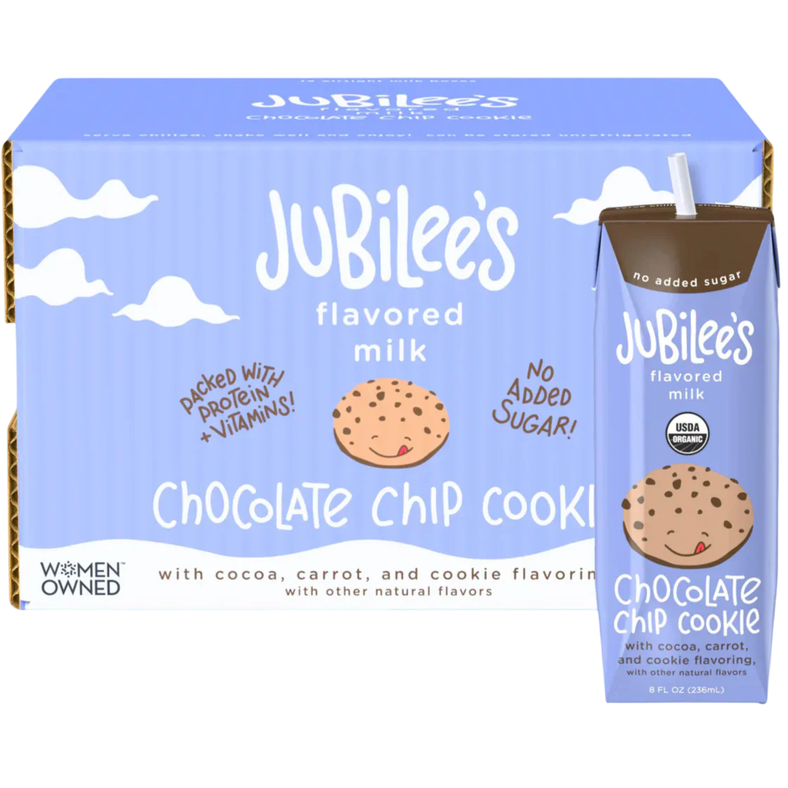 Organic Whole Flavored Milk - Chocolate Chip Cookie (12 Pack)
