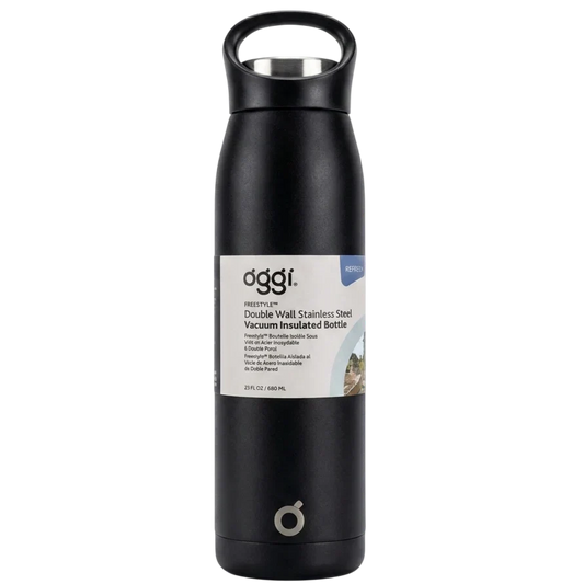 23oz Double Wall Vacuum Insulated Stainless Steel Bottle - Black