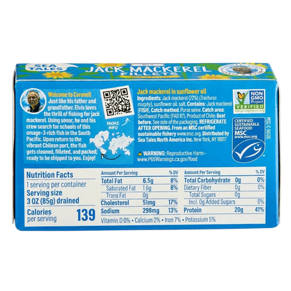 Wild Jack Mackerel in Sunflower Oil (12 Pack)