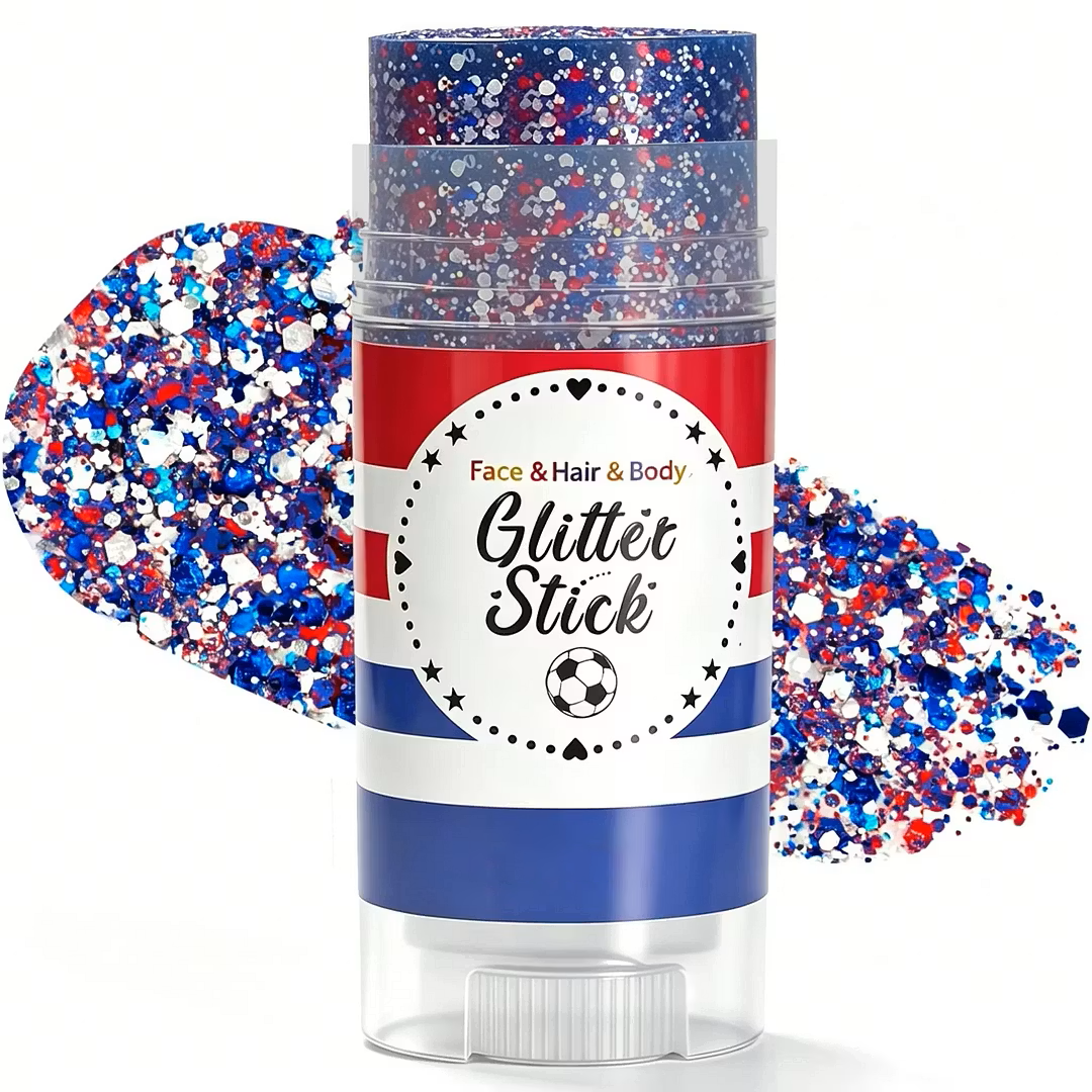 4th of July Glitter Stick – Red, White, Blue Body And Hair Sparkle for Independence Day