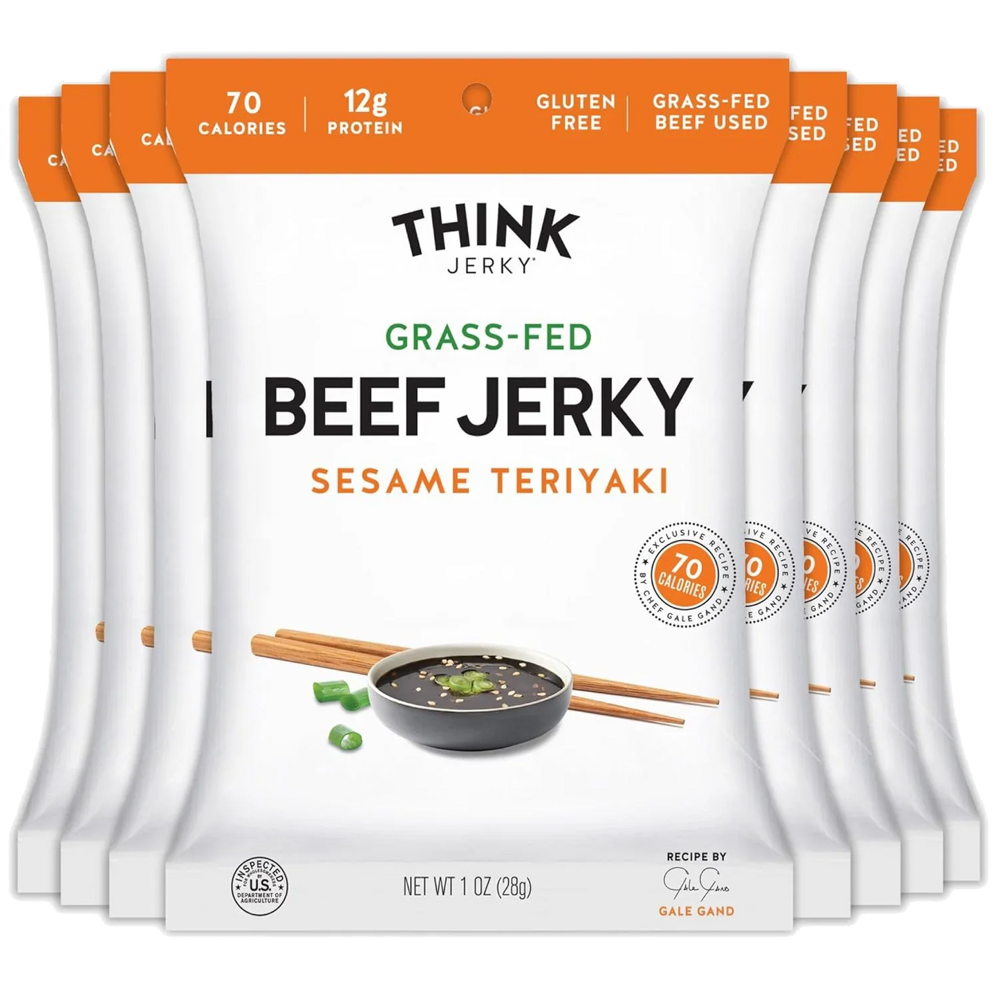 Sesame Teriyaki Beef Jerky Grass-Fed (8 Pack)