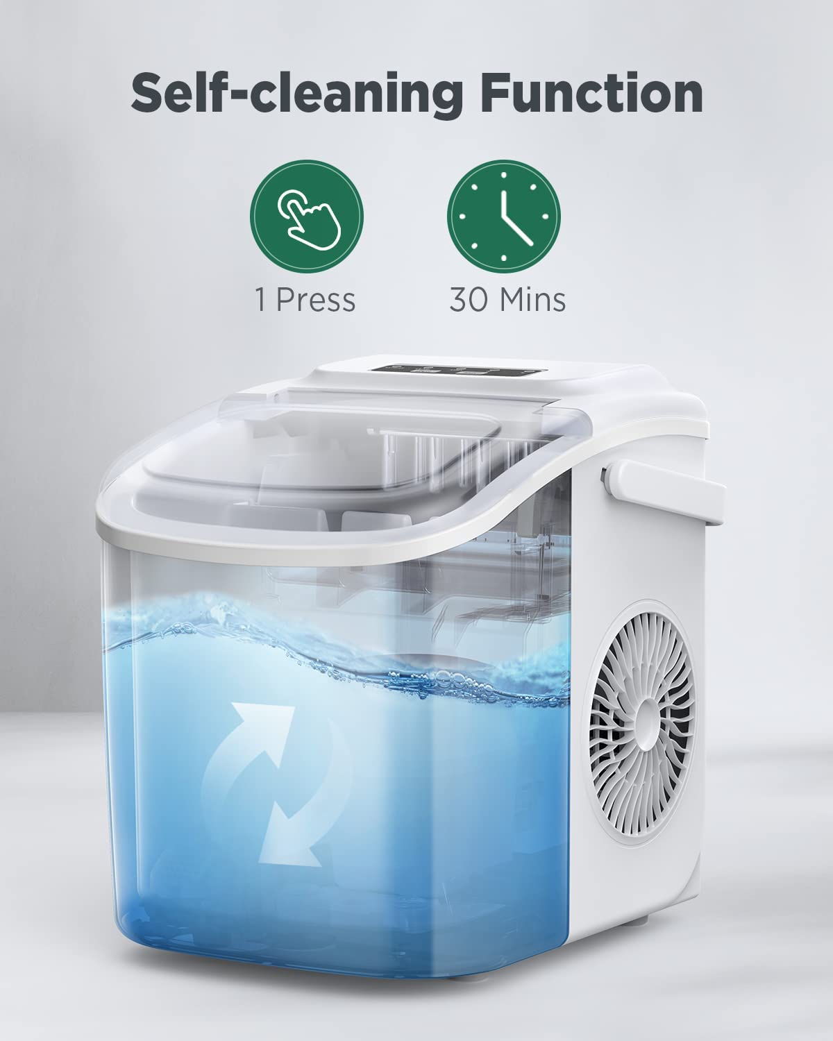 Countertop Bullet Ice Maker with Handle (26 Lbs)