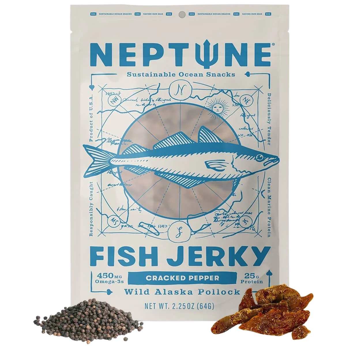 Cracked Pepper Fish Jerky