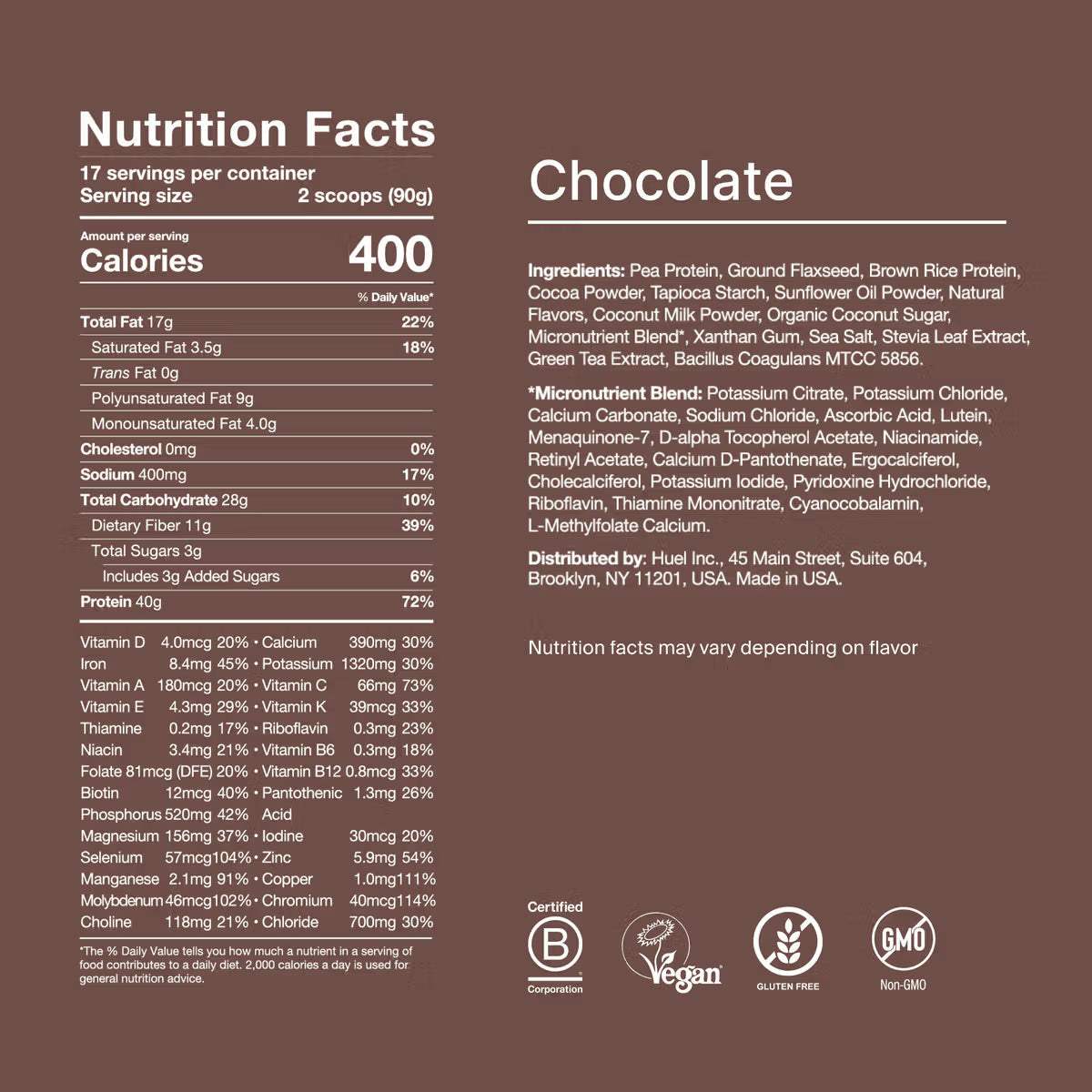 Huel Black Edition | 40g Protein | 26 Vitamins & Minerals | 17 Servings
