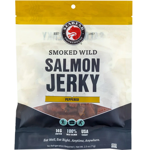 Peppered Smoked Wild Salmon Jerky
