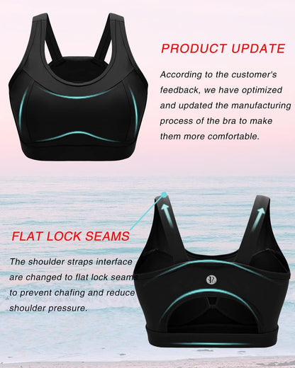 RUNNING GIRL® Triangle Cutout Sculpting Sports Bra | Fixed Moulded Cups with High Support