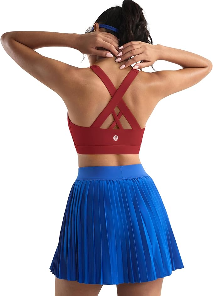 RUNNING GIRL® Medium-Support Strappy Criss-Cross Bra | Removable Cups & Buttery-Soft Sculpting Bra