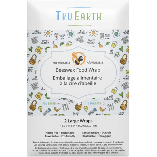 Beeswax Food Wrap Eco Print - 2 Large