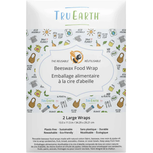 Beeswax Food Wrap Eco Print - 2 Large