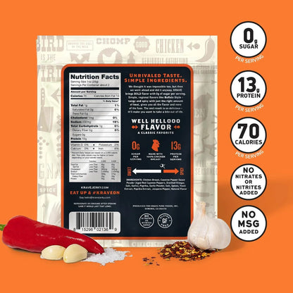 Zero Sugar Buffalo Style Chicken Jerky (8 Pack)