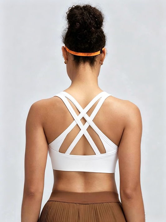 RUNNING GIRL® Strappy Criss-Cross Padded Yoga Bra