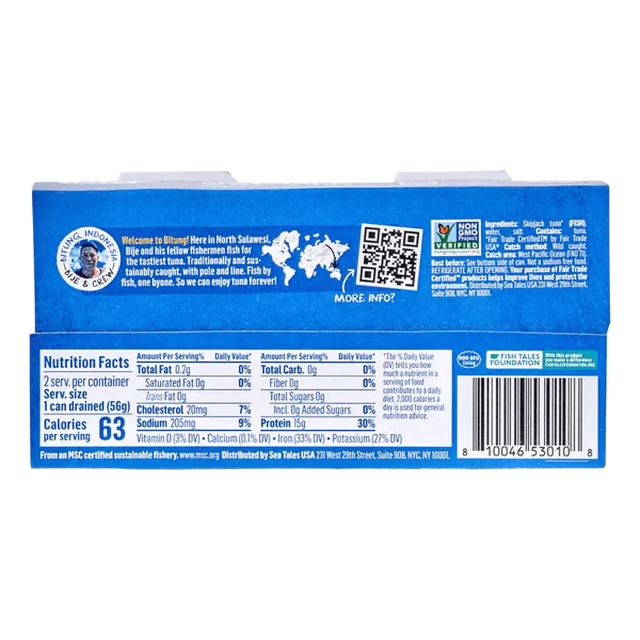 Solid Light Skipjack Wild Tuna In Water (2 Pack)