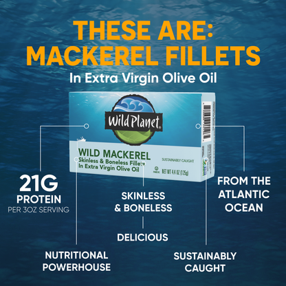 Wild Mackerel Fillets In Extra Virgin Olive Oil