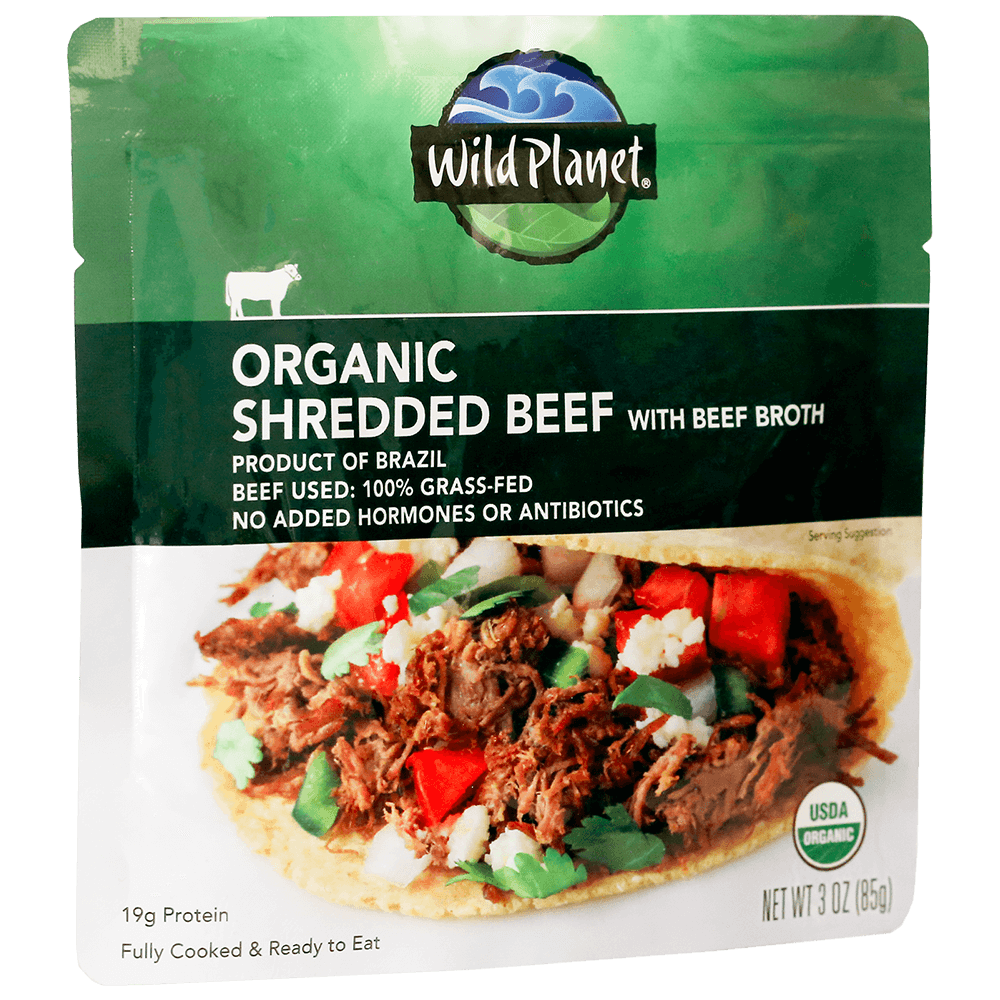 Organic Shredded Beef Single-Serve Pouch