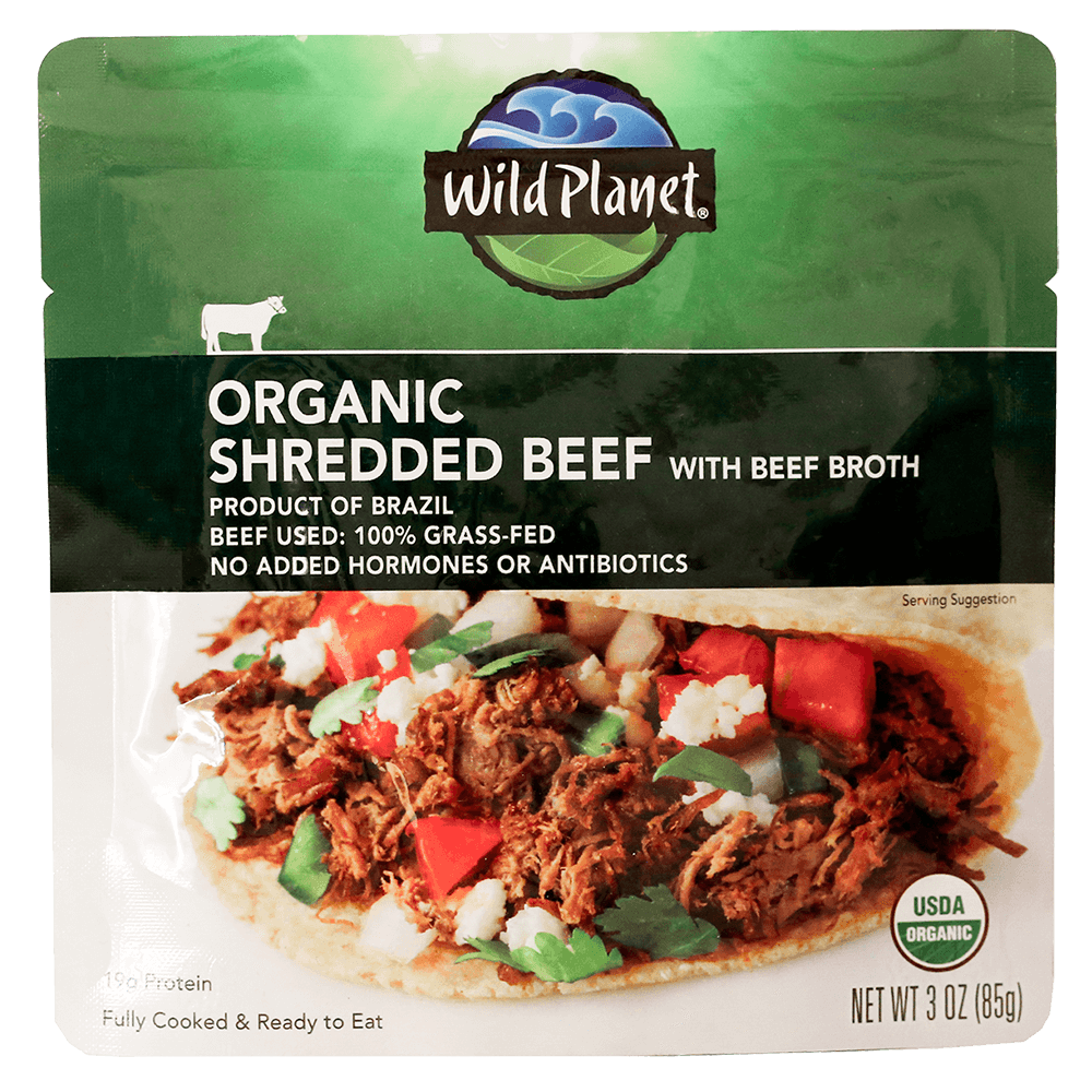 Organic Shredded Beef Single-Serve Pouch