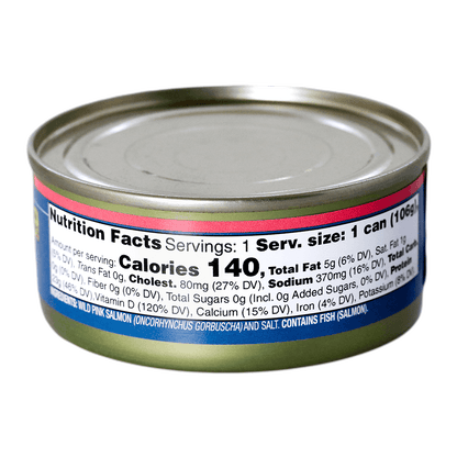 Wild Pink Salmon with Skin & Bones