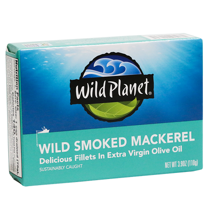 Wild Smoked Mackerel Fillets in Extra Virgin Olive Oil