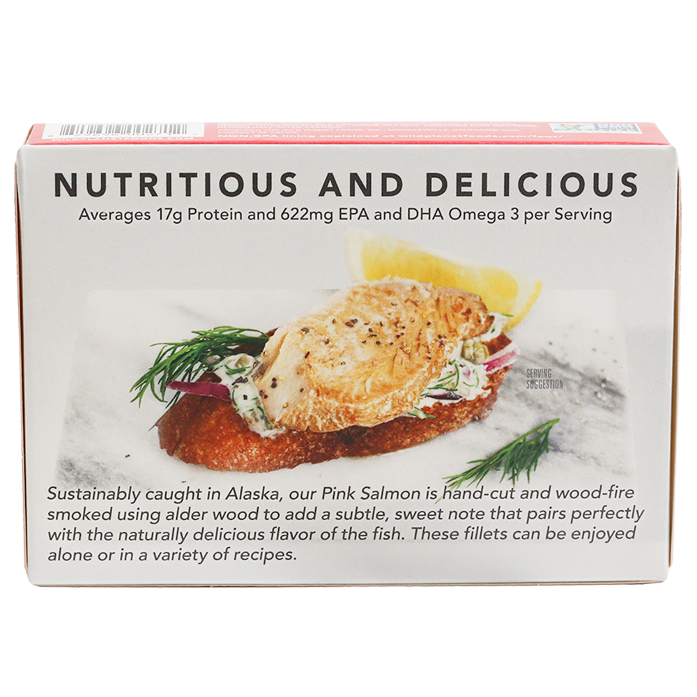 Wild Smoked Pink Salmon Fillets in Extra Virgin Olive Oil