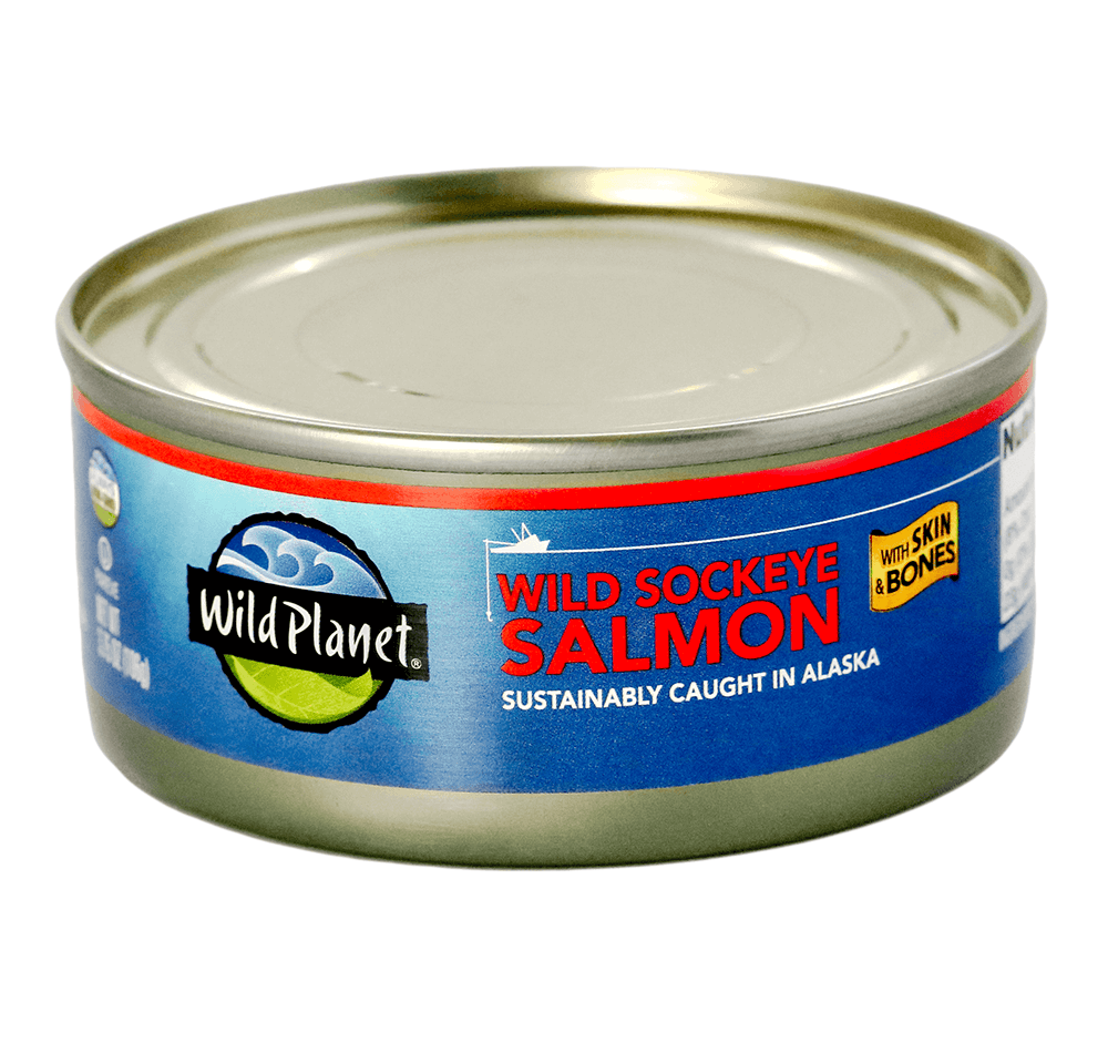 Wild Sockeye Salmon with Skin & Bones