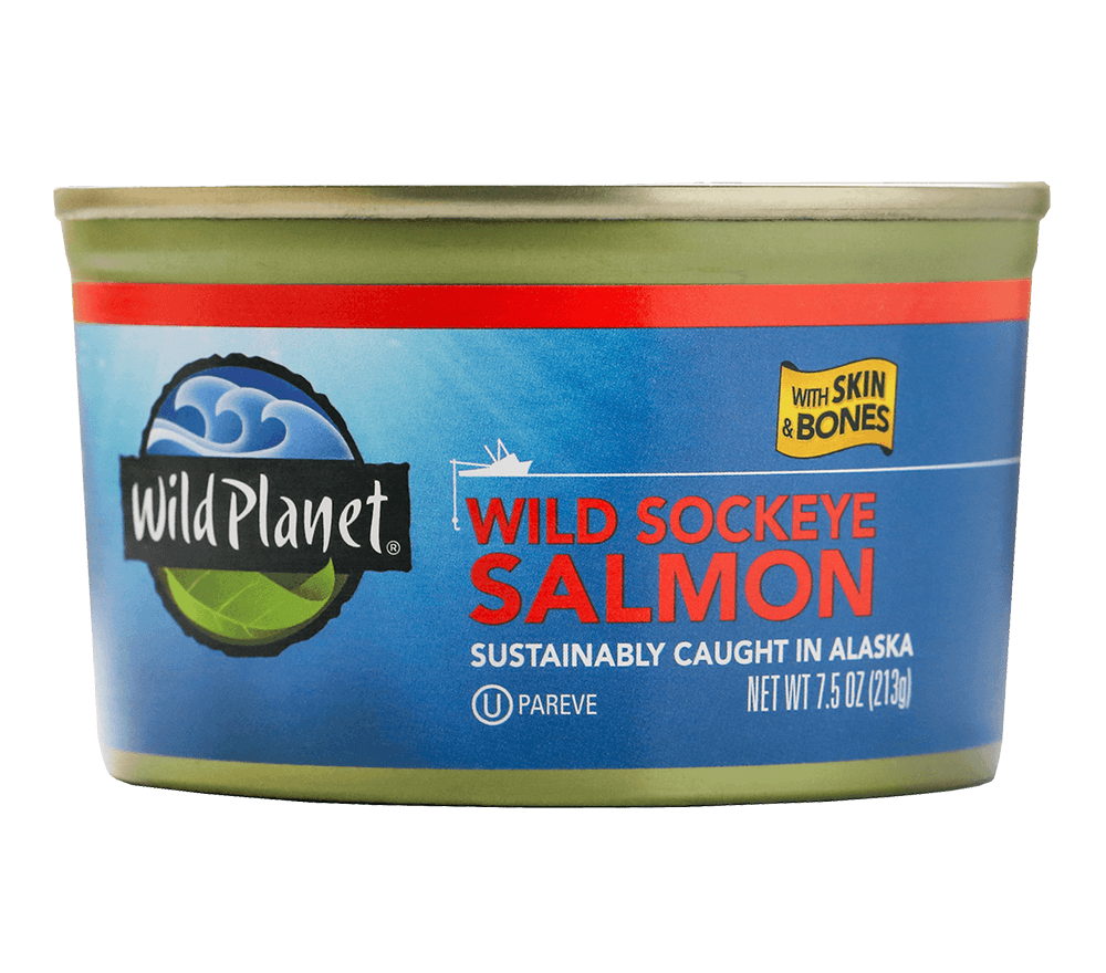 Wild Sockeye Salmon with Skin & Bones