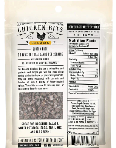 Sesame Bbq Chicken Bits