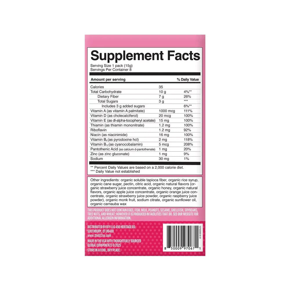 Multeez Daily Multivitamin Gummy Packs For Kids - Strawberry Splash