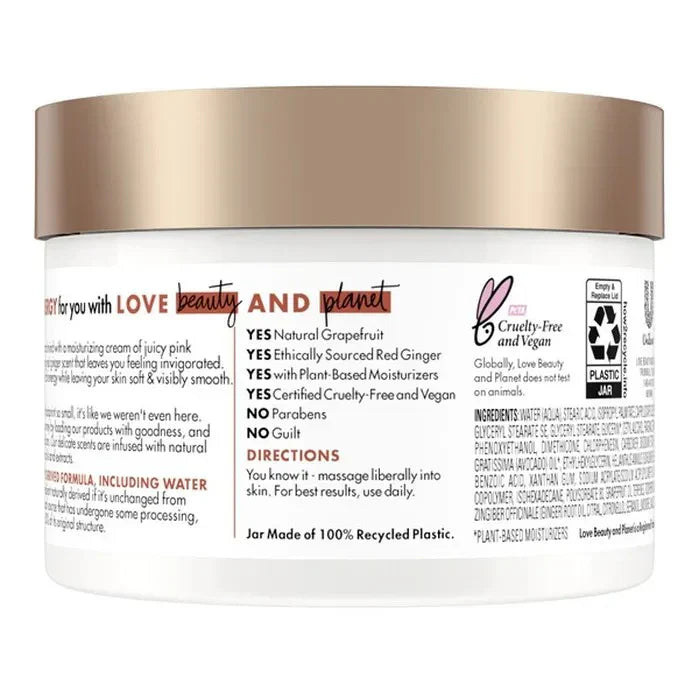 Beloved Grapefruit Oil And Red Ginger Body Cream
