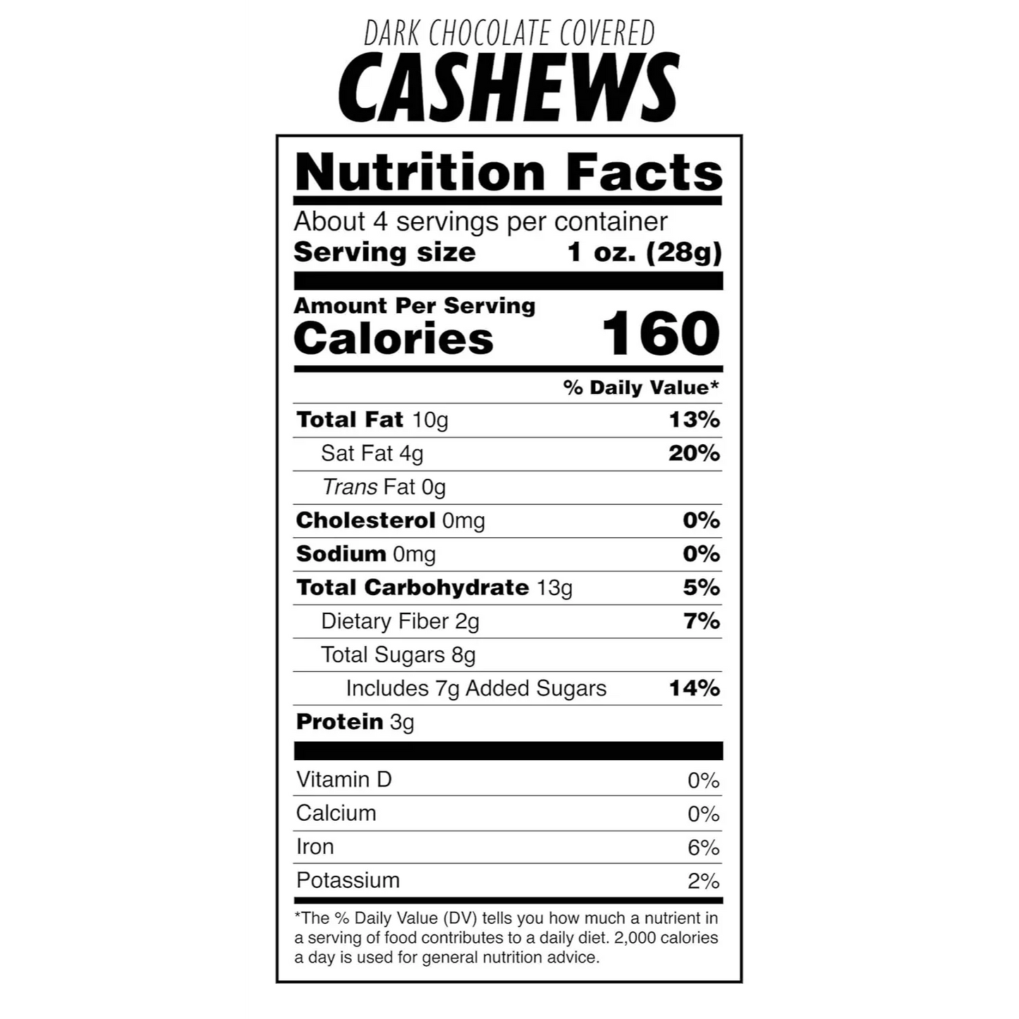 Organic Dark Chocolate Covered Cashews