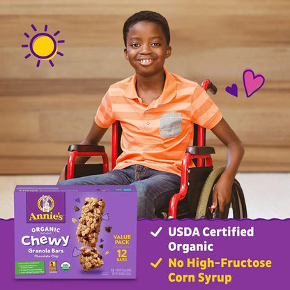 Organic Chewy Granola Bars Chocolate Chip (12 CT)
