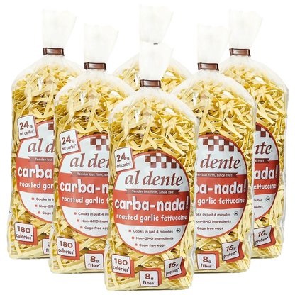 Carba-Nada Roasted Garlic Egg Fettuccine (6 Pack)