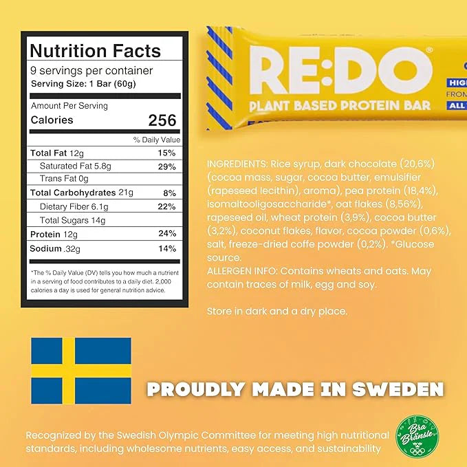 Plant-Based Swedish Chocolate Ball Protein Bars (9 CT)