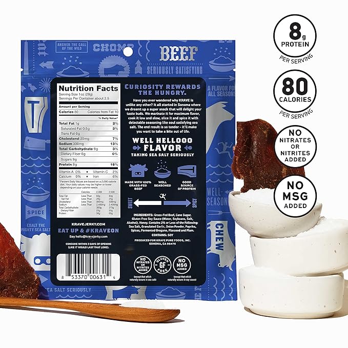 Sea Salt Original Beef Jerky (8 Pack)