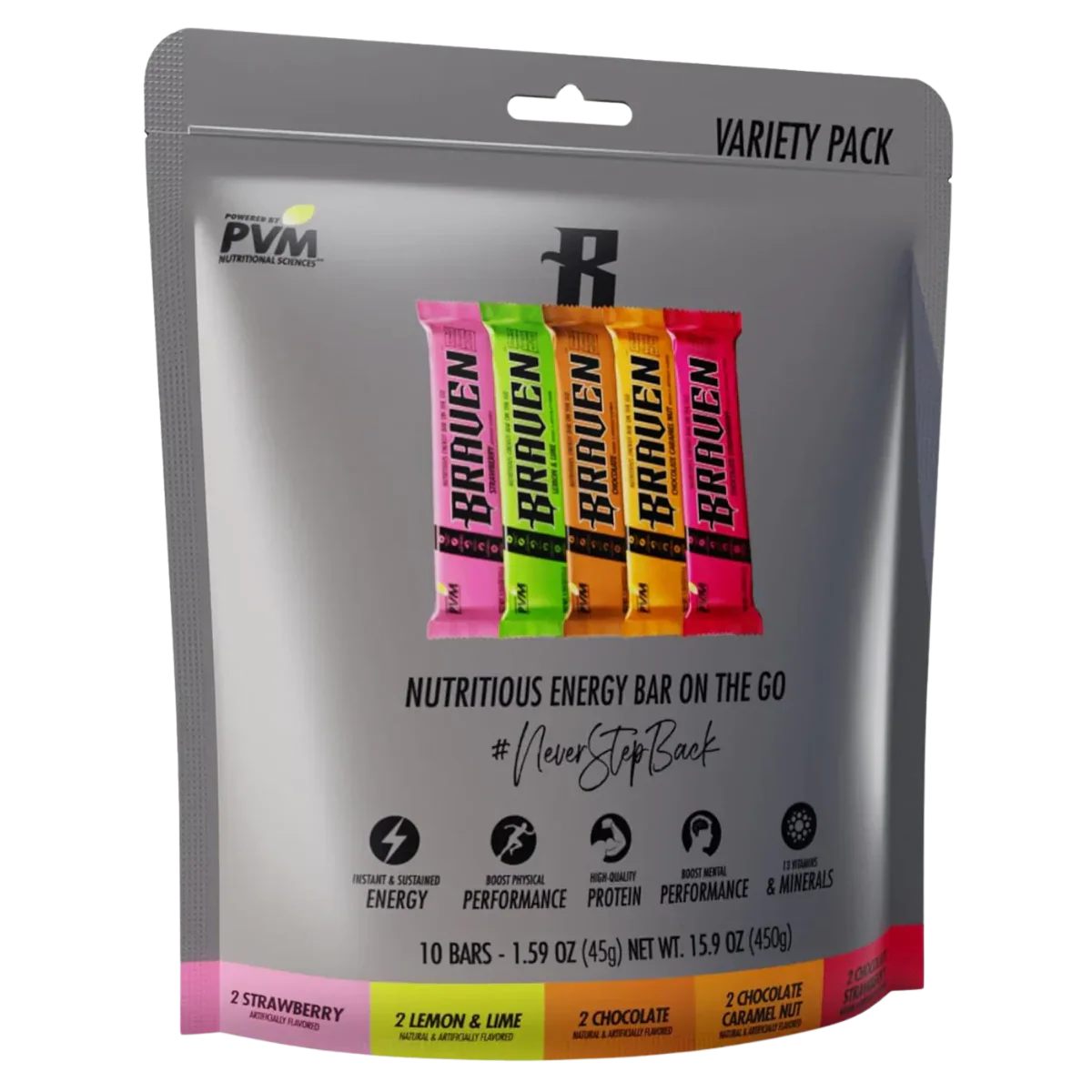Nutritious Energy Bar On The Go Variety Pack (10 Pack)