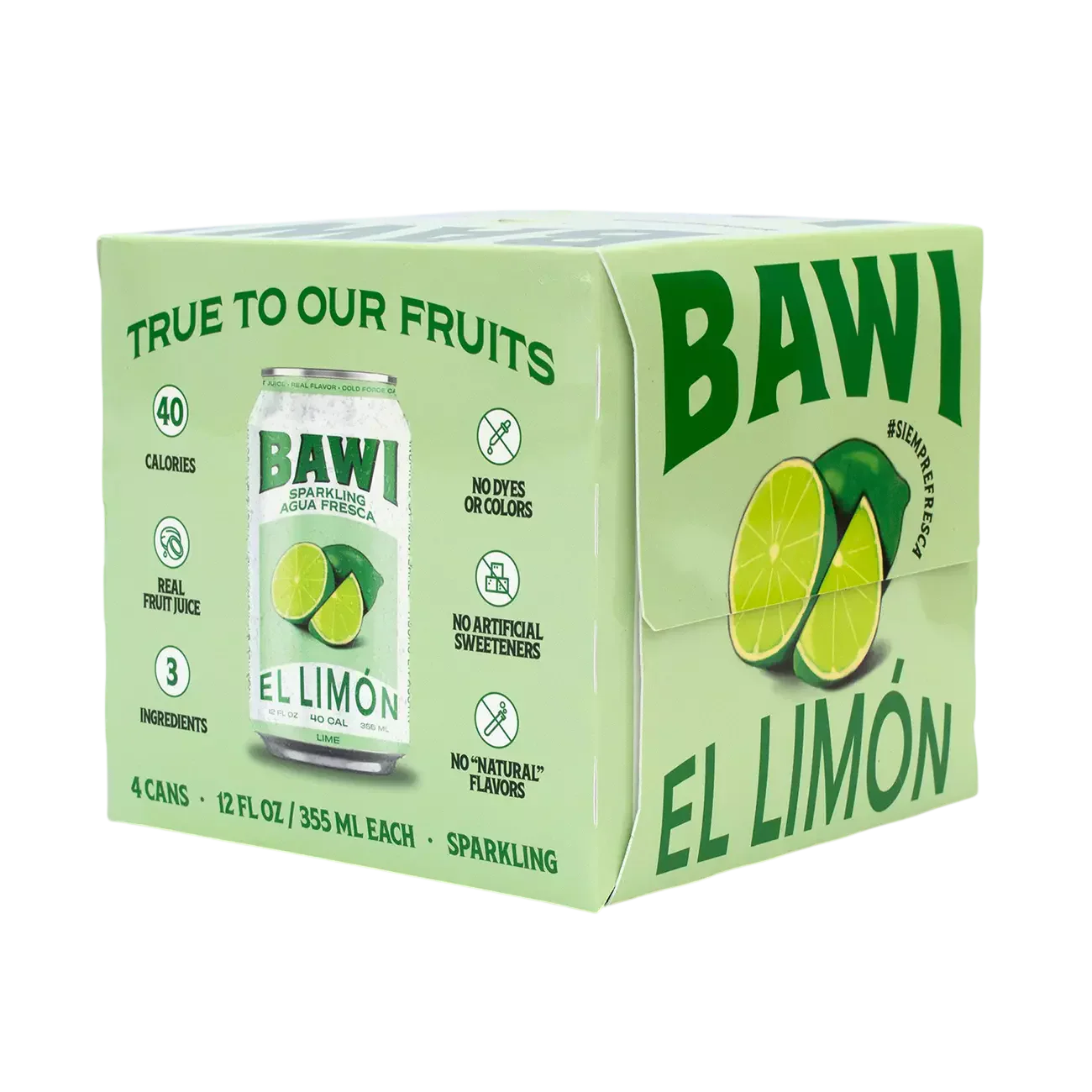 Sparkling Agua Fresca El Limon - Lime (4 Pack)