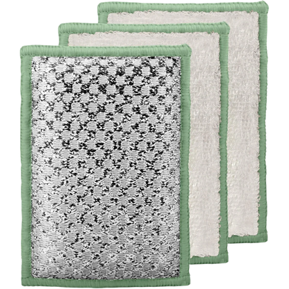 Bamboo Scrub Sponges - White/Sage (3 CT)